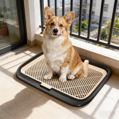Multi-Size Dog Potty Tray with Grid Design