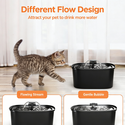 Pet Water Fountain with Dual Flow Design