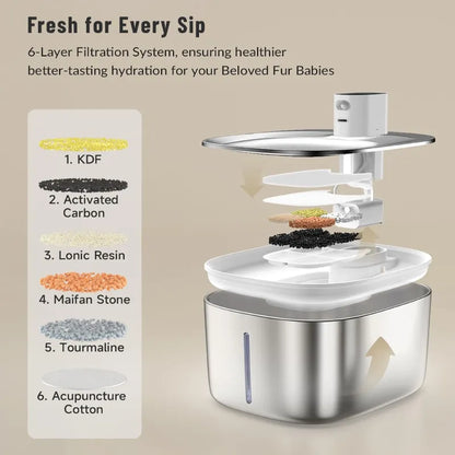 Wireless Pet Fountain – Pure, Filtered & Perfectly Warm