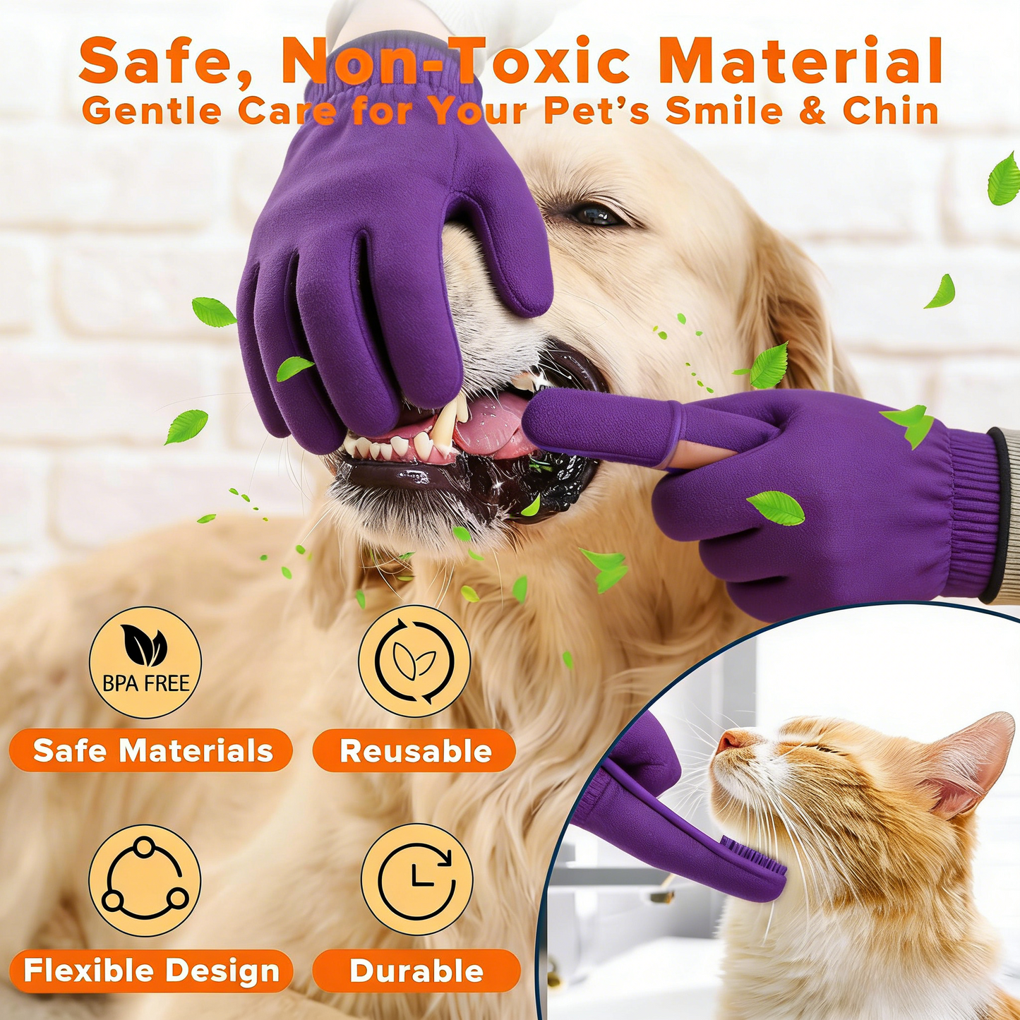 Multi-Functional Pet Grooming & Bath Glove Set