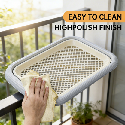 Multi-Size Dog Potty Tray with Grid Design