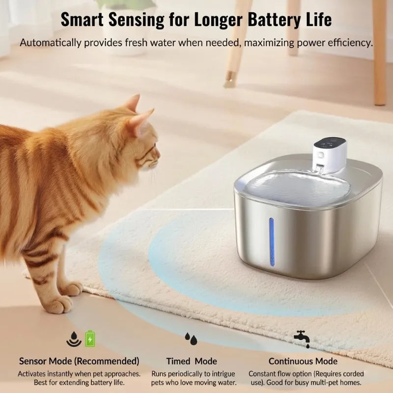 Wireless Pet Fountain – Pure, Filtered & Perfectly Warm