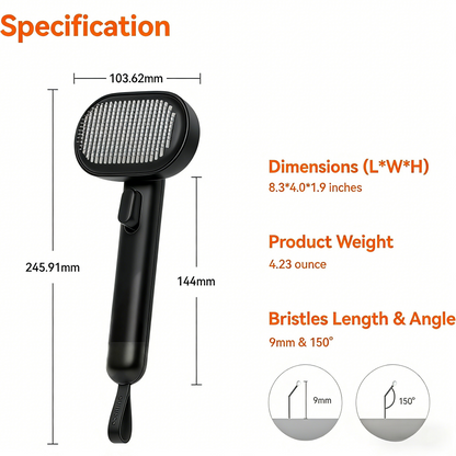 Self-Cleaning Slicker Brush for Cats