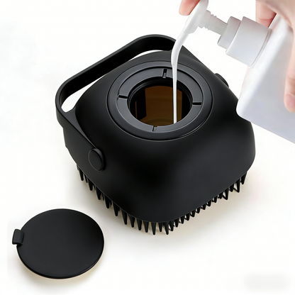 2-in-1 Pet Bath Brush with Built-in Shampoo Dispenser